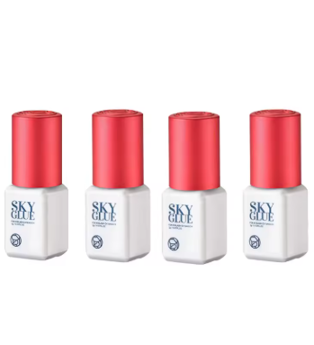 Kit com 5 Frascos de Cola SKY S+ para Extensão de Cílios – 5ml | Original da Coreia, Secagem Rápida e Alta Fixação