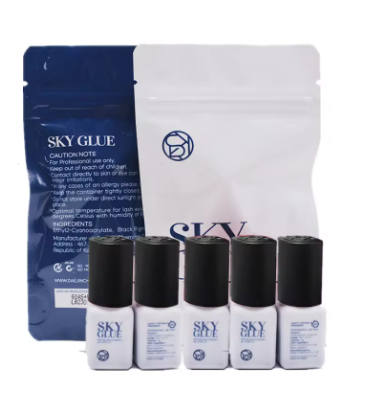 Kit com 5 ou 10 Frascos de Cola SKY S+ para Extensão de Cílios – 5ml | Secagem Rápida, Original da Coreia