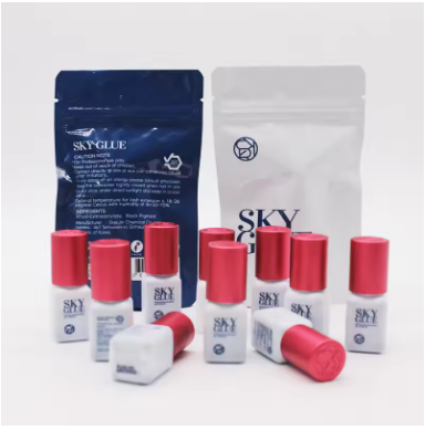 Kit com 5 ou 10 Frascos de Cola SKY S+ para Extensão de Cílios – 5ml | Secagem Rápida, Original da Coreia