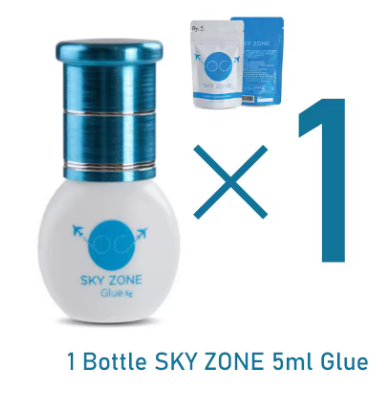 Kit com 10 Frascos de Cola Sky Zone para Extensão de Cílios – 5g | Original da Coreia, Secagem Rápida e Fixação Forte