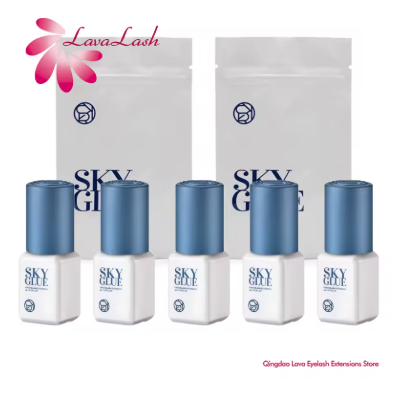 Kit com 5 ou 10 Frascos de Cola SKY S+ para Extensão de Cílios – 5ml | Secagem Rápida, Original da Coreia