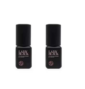 Cola Lady Black para Extensão de Cílios – 5ml | Secagem Rápida, Profissional e Original da Coreia
