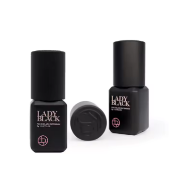 Cola Lady Black para Extensão de Cílios – 5ml | Secagem Rápida, Profissional e Original da Coreia