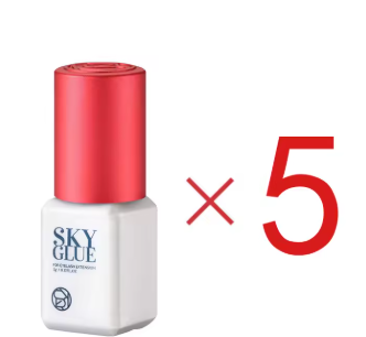 Kit com 5 Frascos de Cola SKY S+ para Extensão de Cílios – 5ml | Original da Coreia, Secagem Rápida e Alta Fixação