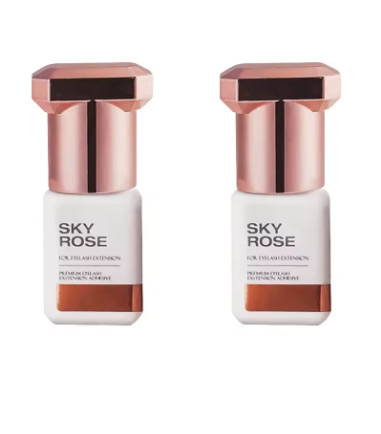 Kit com 5 Frascos de Cola SKY Rose para Extensão de Cílios – 5ml | Secagem Rápida (1s), Original da Coreia