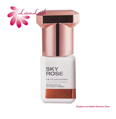 Cola SKY Rose para Extensão de Cílios – 5ml | Original da Coreia, Secagem Rápida (1s), Durabilidade 7 Semanas